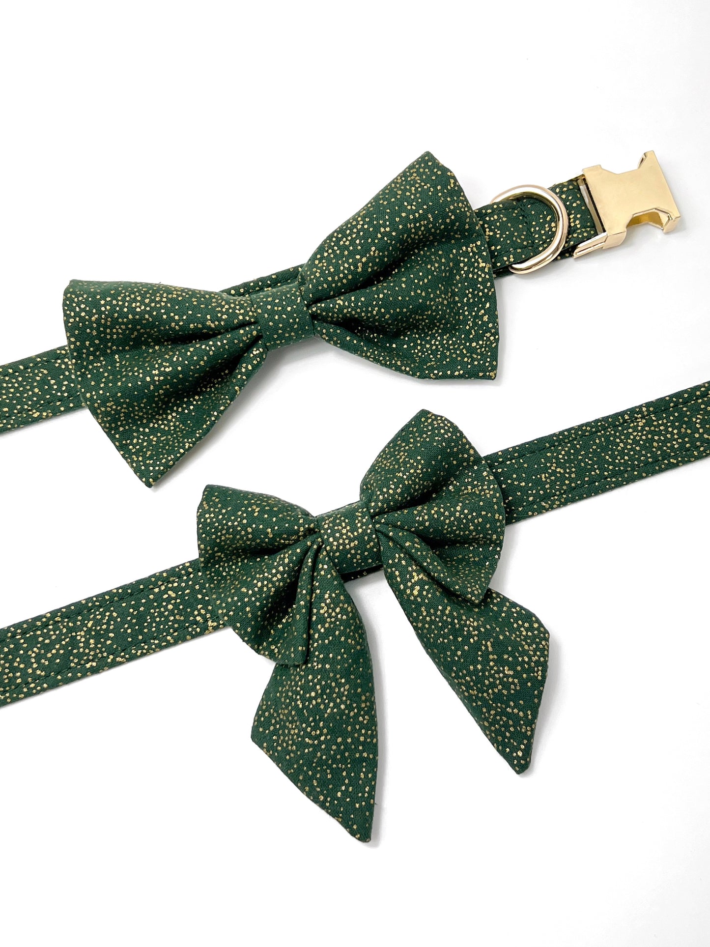 Collar | Fabric - Green Classic Christmas